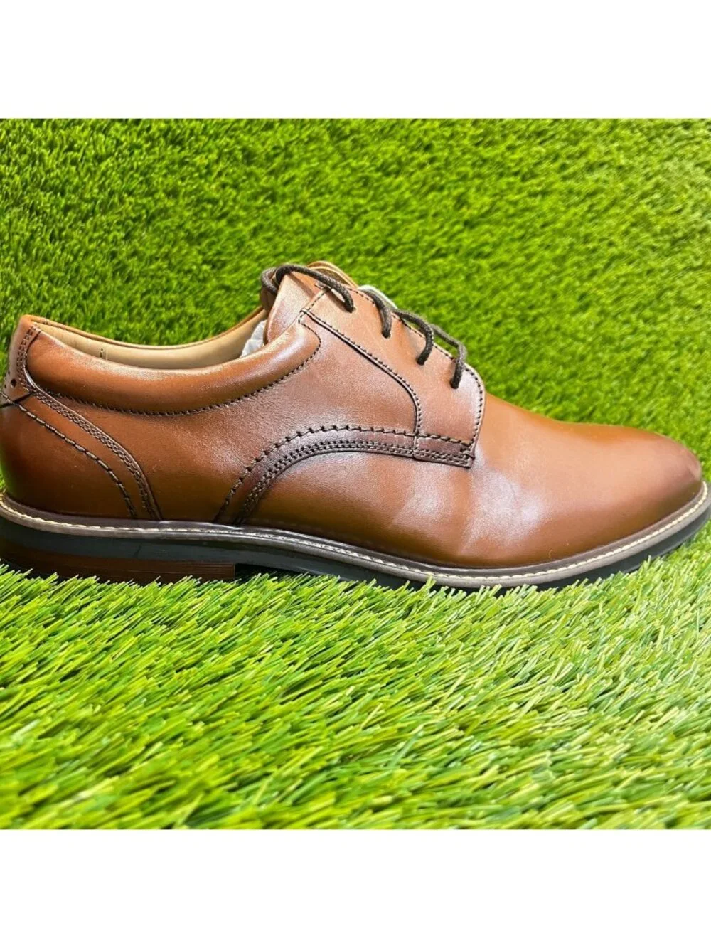 Nunn Bush Centro Flex Mens Size 12 Brown Classic Leather Oxford Dress Shoes